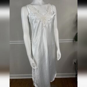 Satin White Lace Chemise